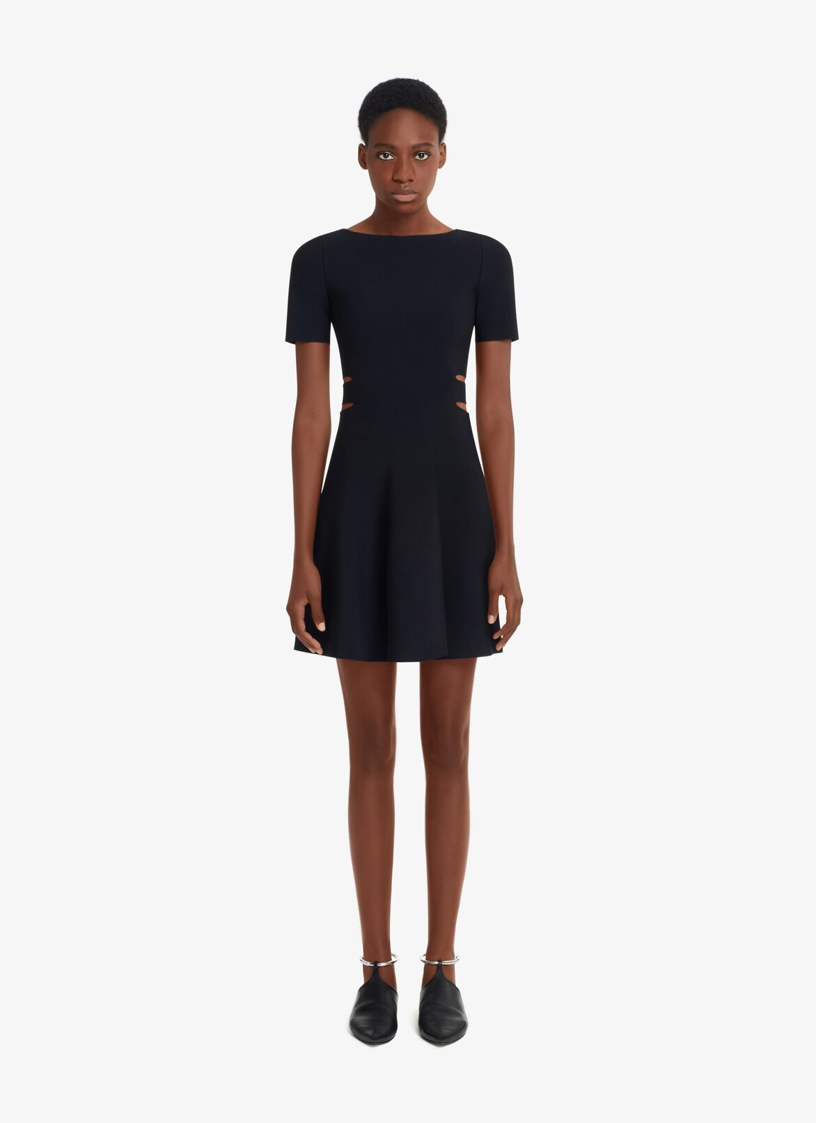 KNIT SKATER DRESS ALAÏA BLACK KNIT SKATER DRESS